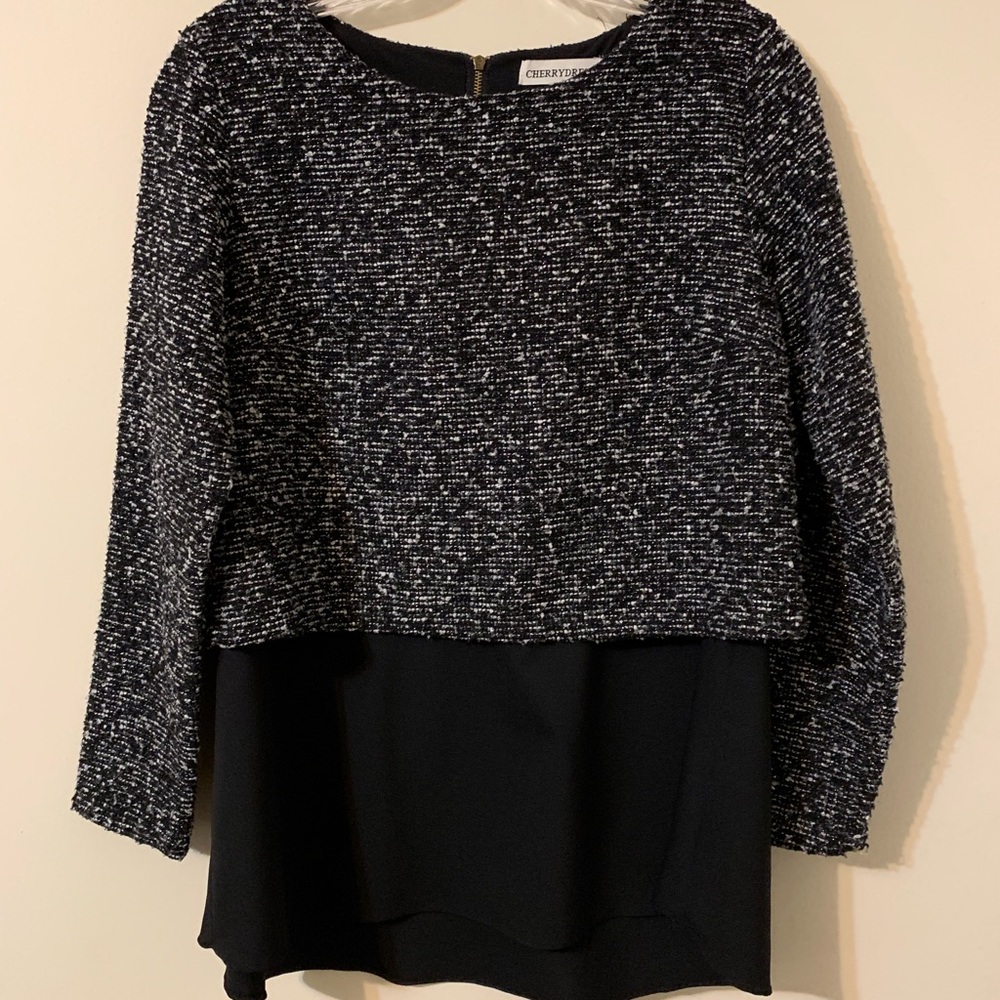 CherryDress - Mix Fabric Top  size Large